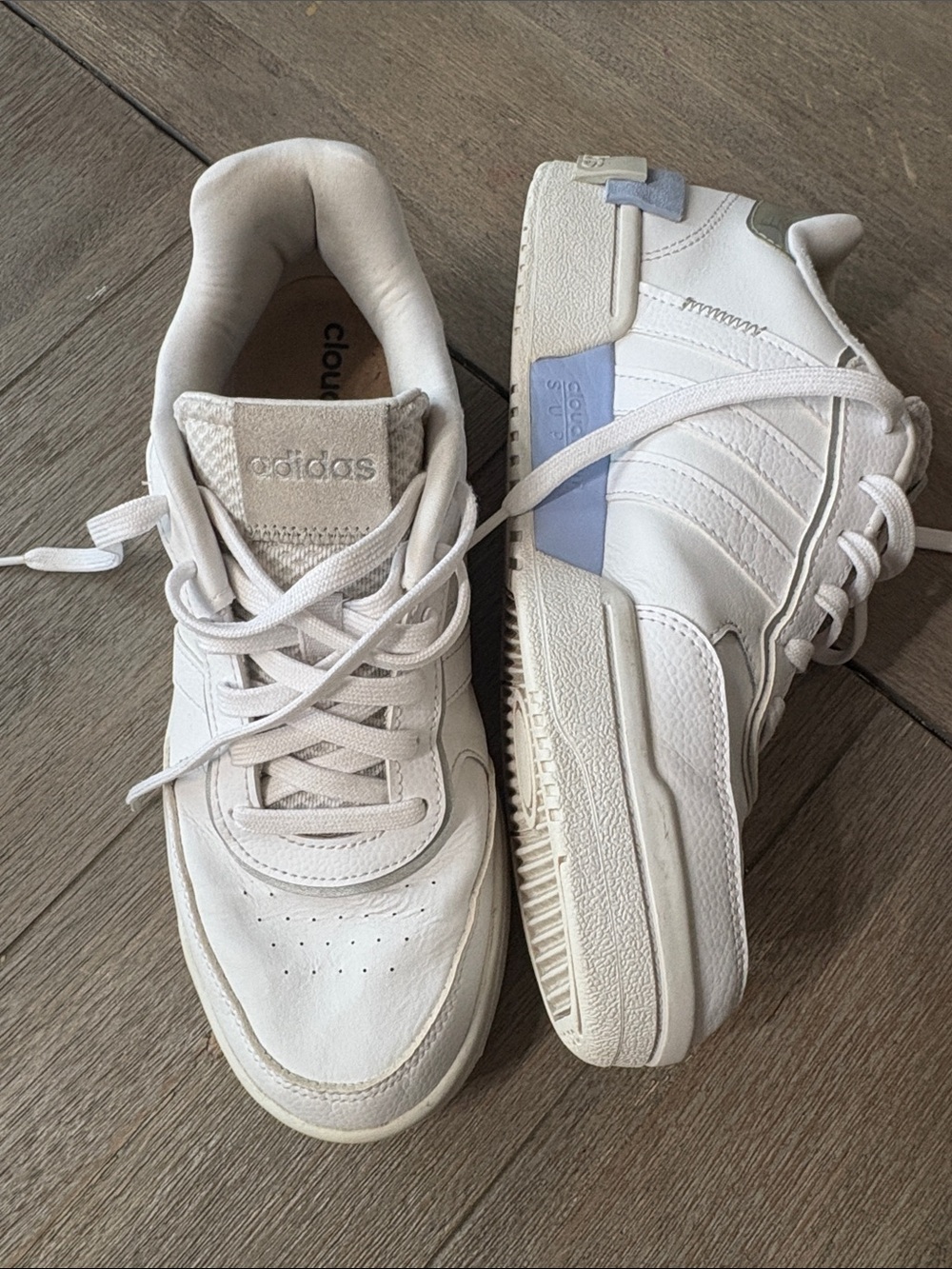 adidas White Classic Low-Top Sneakers